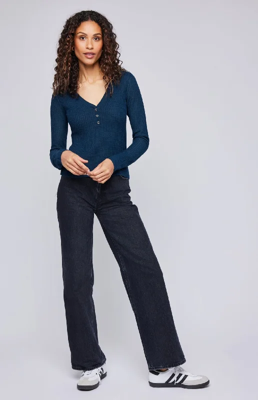 Overstock Abigail Waffle Knit Pullover Top