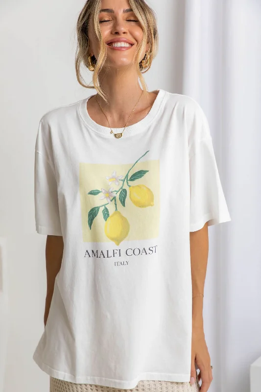 Weekend Bargains to Relish Amalfi Relaxed-Fit Tee - White