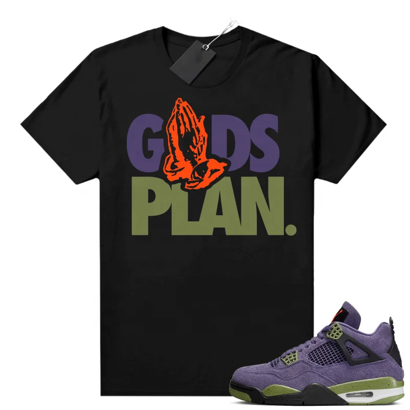 Exclusive Savings Canyon Purple 4s Unisex Shirts Sneaker Match T Shirt Black Gods Plan Men Streetwear 100% Cotton Graphic Tees Exclusive Savings Canyon Purple 4s Unisex Shirts Sneaker Match T Shirt Black Gods Plan Men Streetwear 100% Cotton Graphic Tees