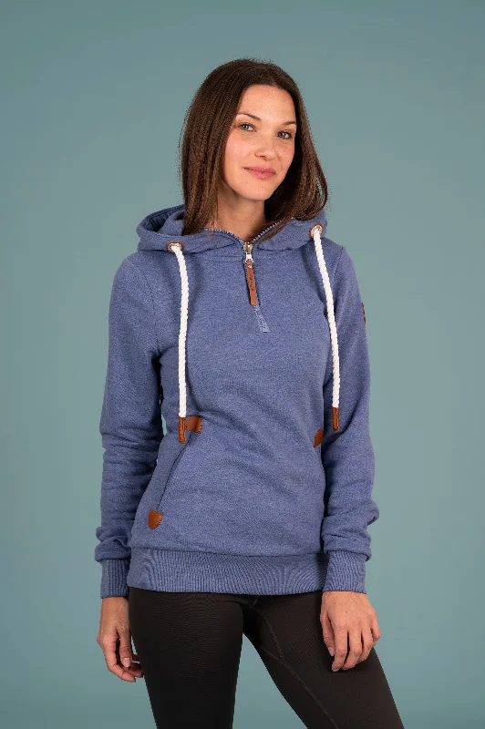 Can't Miss Ivy Half-Zip Hoodie Mineral Blue