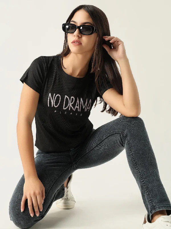 Weekend Savings Sensation Women Graphic Black T Shirt