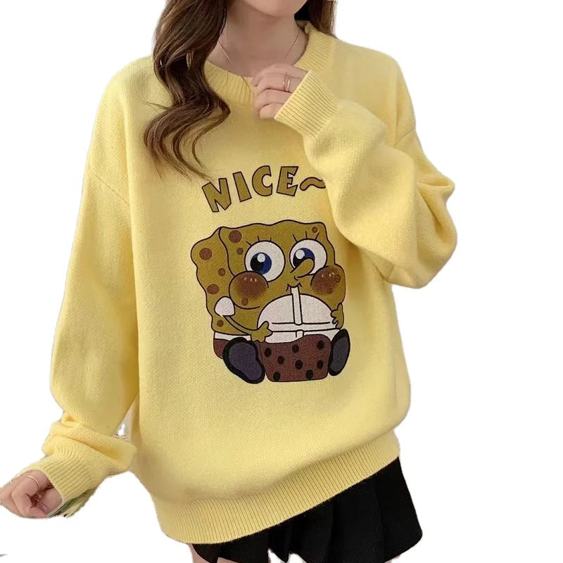 Unmissable Offer 2024 spring hot sales crew-neck long-sleeved printed fashion women's pullover sweater Unmissable Offer 2024 spring hot sales crew-neck long-sleeved printed fashion women's pullover sweater