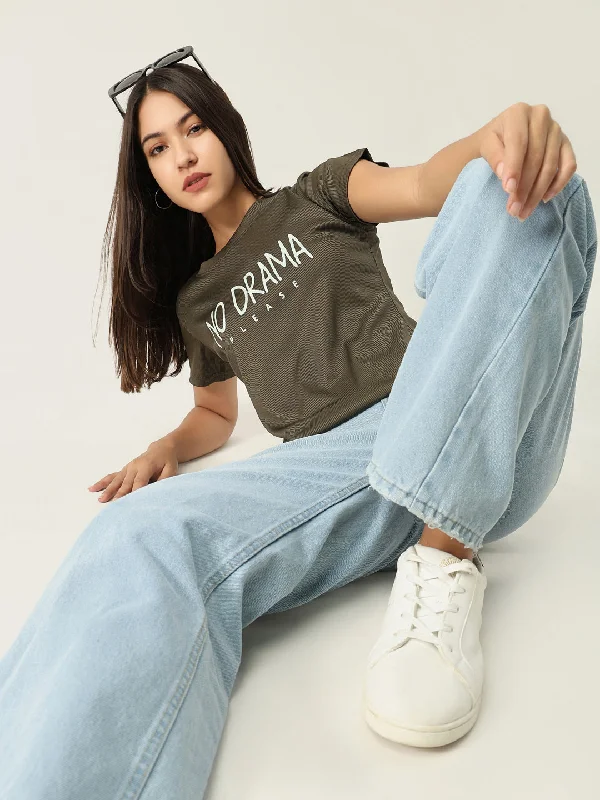 Weekend Discounts to Love Women Graphic Olive T Shirt