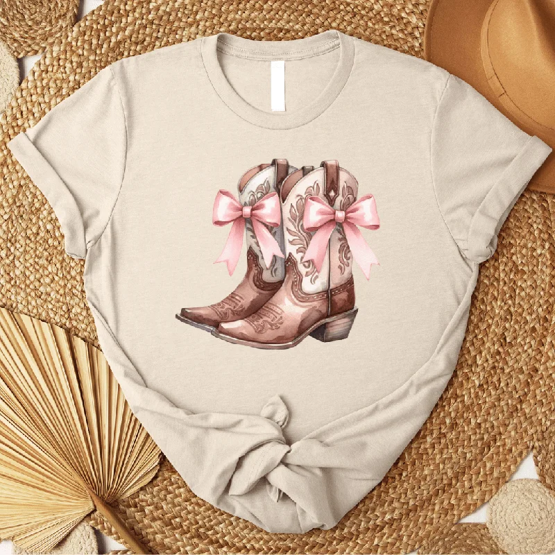 TIME-Limited Offer Little Bow Boots Graphic Tee
