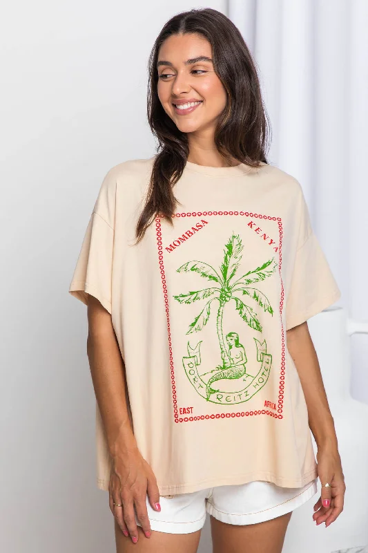 Steals and Deals Siren Relaxed-Fit Graphic Tee - Mermaid Print