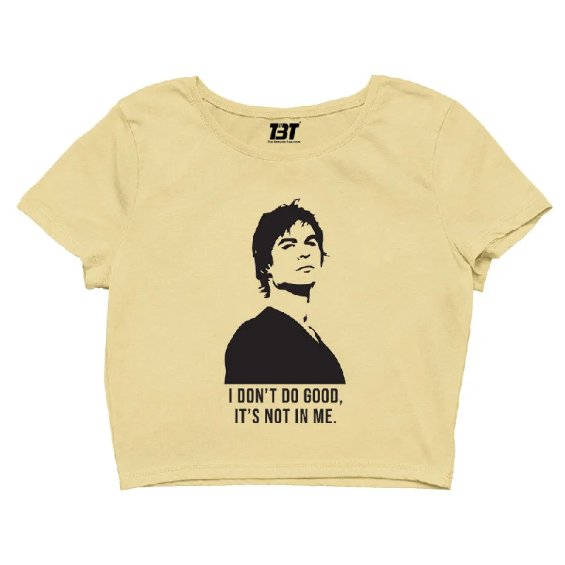 Super Deal The Vampire Diaries Crop Top - I Don't Do Good