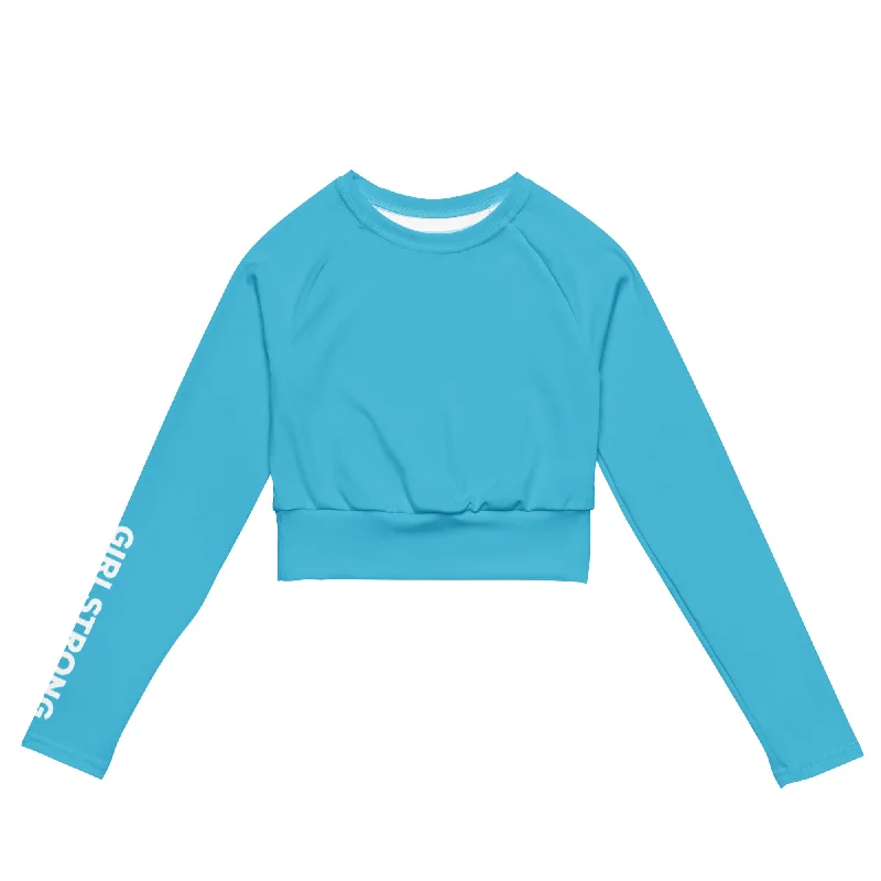 TIME-Limited Offer THE ESSENTIAL, SOFT AND STRETCHY, LONG SLEEVE FITTED CROP TOP BRIGHT BLUE TIME-Limited Offer THE ESSENTIAL, SOFT AND STRETCHY, LONG SLEEVE FITTED CROP TOP BRIGHT BLUE