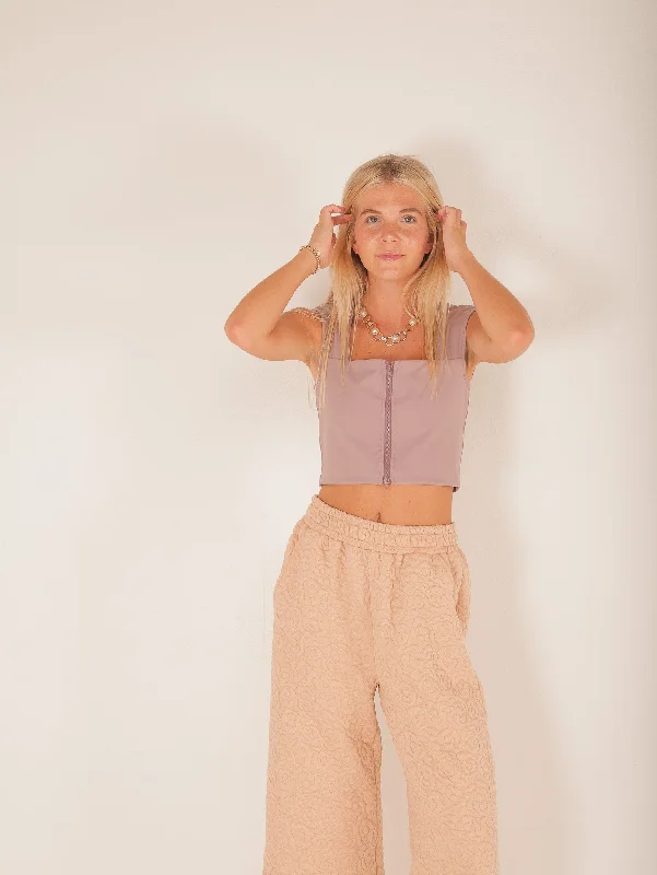 Don't Wait Fleur Zip-Up Top