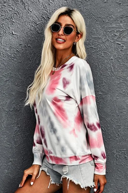Lowest Price Drop Shoulder Tie Dye  Tee