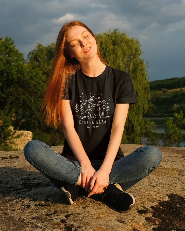 Weekend Discounts to Snag Winter Bear Line Art : BTS-HALF-SLEEVE T-SHIRTS