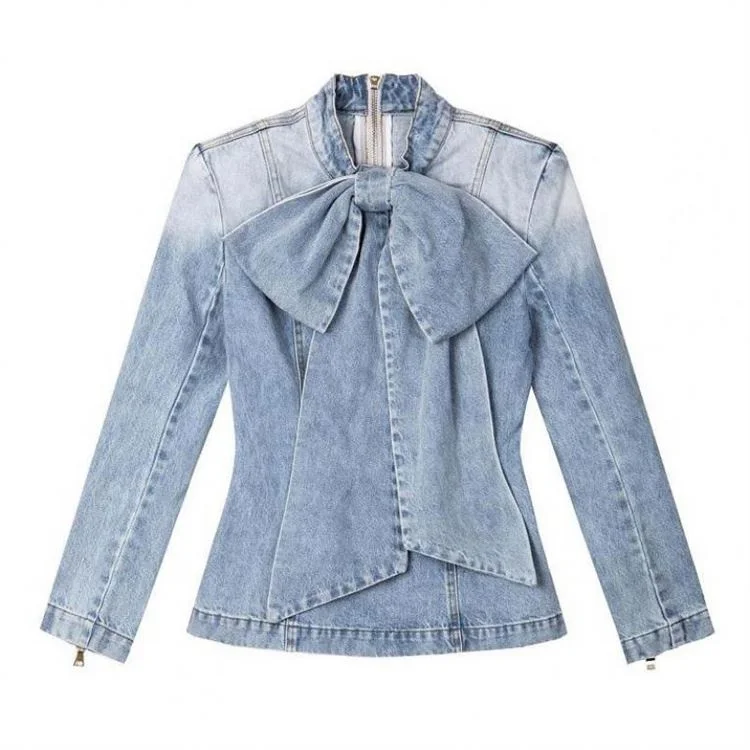 Savings Event Factory wholesale denim Shirt Blouses And Tops Casual Long Sleeve Latest Ladies spring denim shirts Women Blouse