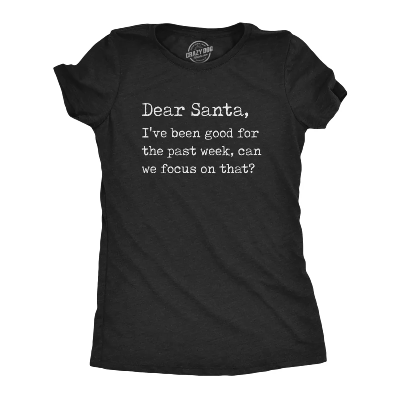 Quick Sale Dear Santa I've Been Good For The Past Week Women's T Shirt