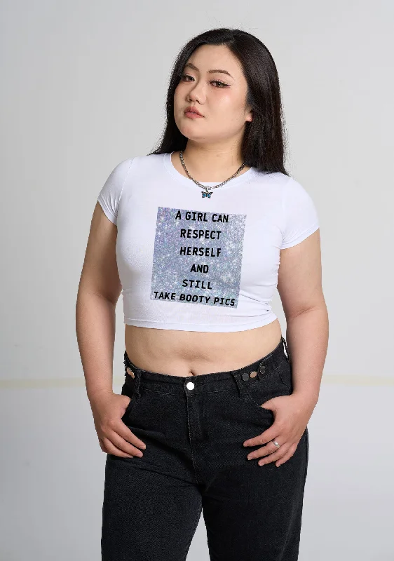 Buy More, Save More Curvy A Girl Can Respect Herself Baby Tee