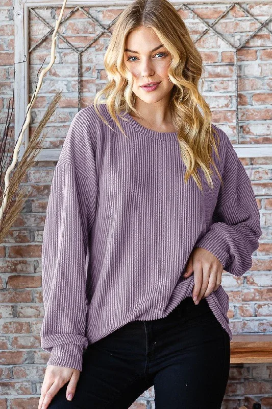 Weekend Discounts to Savor Round Neck Dropped Shoulder Blouse