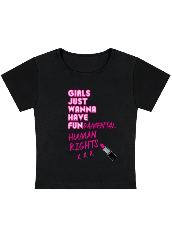 Weekend Savings Sensation Girls Just Wanna Have Fun Y2K Baby Tee
