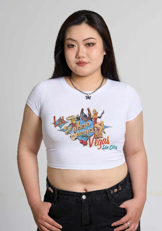 Flash Deals Curvy Las Vegas Sin City Lady Luck Baby Tee