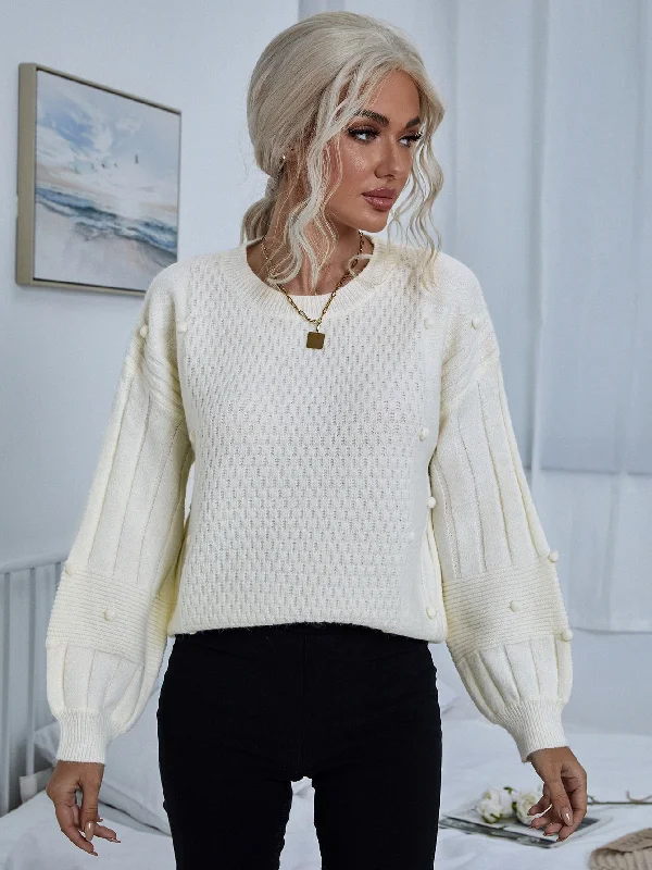 Weekend Specials to Grab Casual Plain Rib-Knit Long Sleeve Round Neck Regular Women Sweater Weekend Specials to Grab Casual Plain Rib-Knit Long Sleeve Round Neck Regular Women Sweater