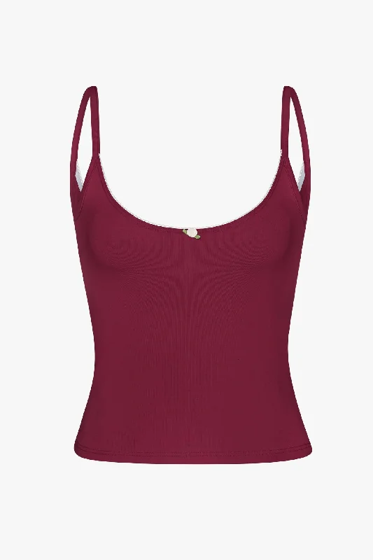 Weekend Offers That Dazzle SCOOP BACK CAMI IN BORDEAUX