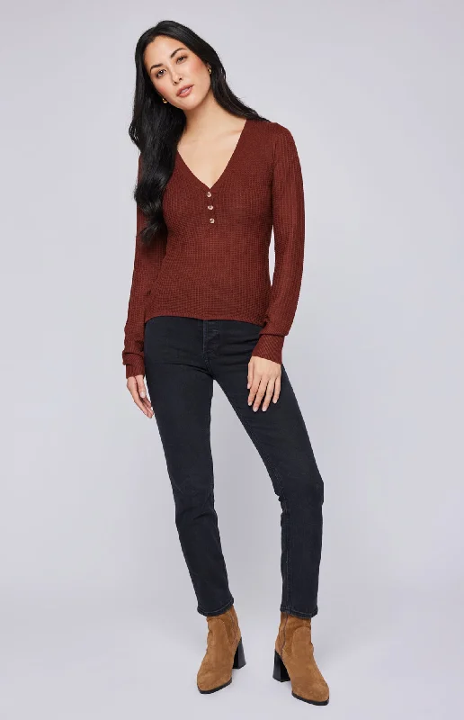 Deal of the Week Abigail Waffle Knit Pullover Top
