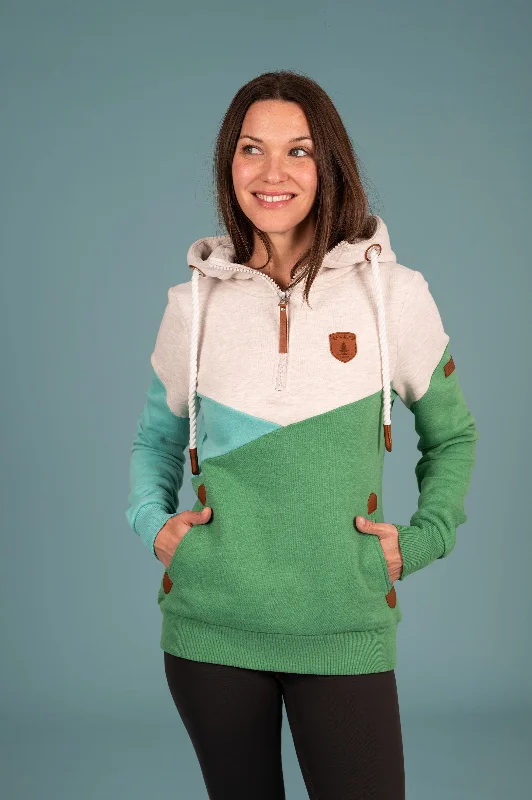 Price Drop Alert Roxy Emerald Green Mix Half-Zip Hoodie