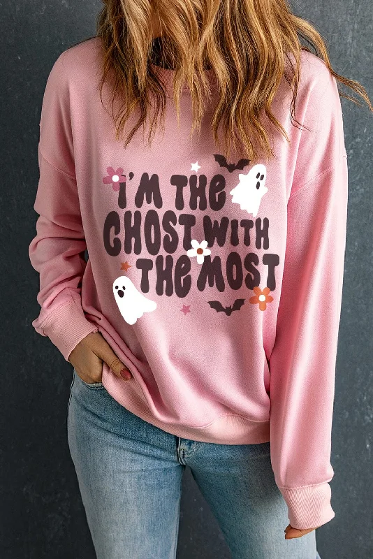 Exclusive Offers Ghost with the Most Round Neck Long Sleeve Sweatshirt