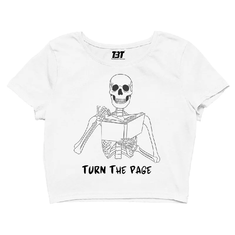 Reduced Rates Metallica Crop Top - Turn The Page Meme
