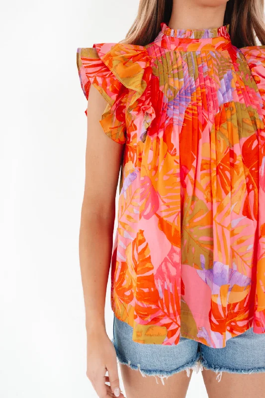 Savings Spectacular The Eden Pleated Top - Multi