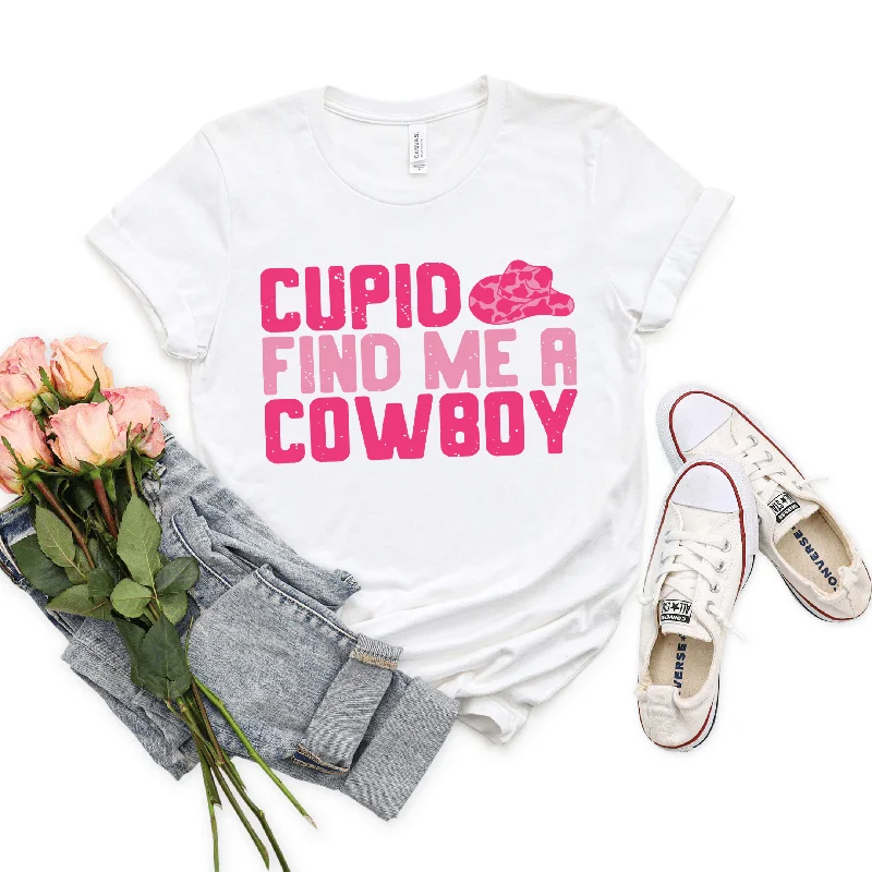 Super Bargain Cupid Find Me A Cowboy Graphic Tee