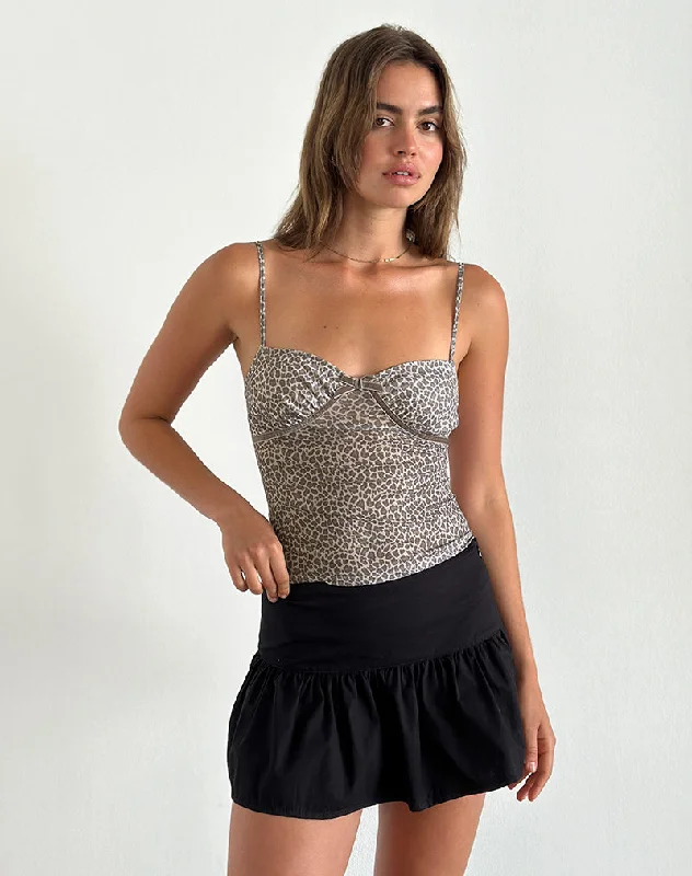 Bargain Bin Jarita Cami Top in Dainty Leopard Light Brown