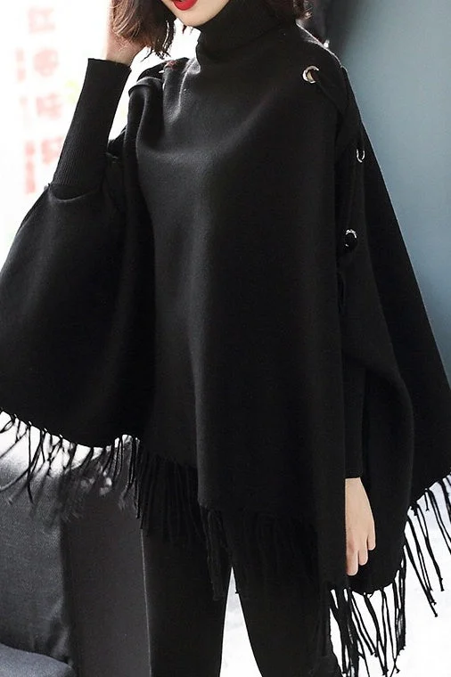 New Deal Dolman Sleeve Lace-Up Sweater