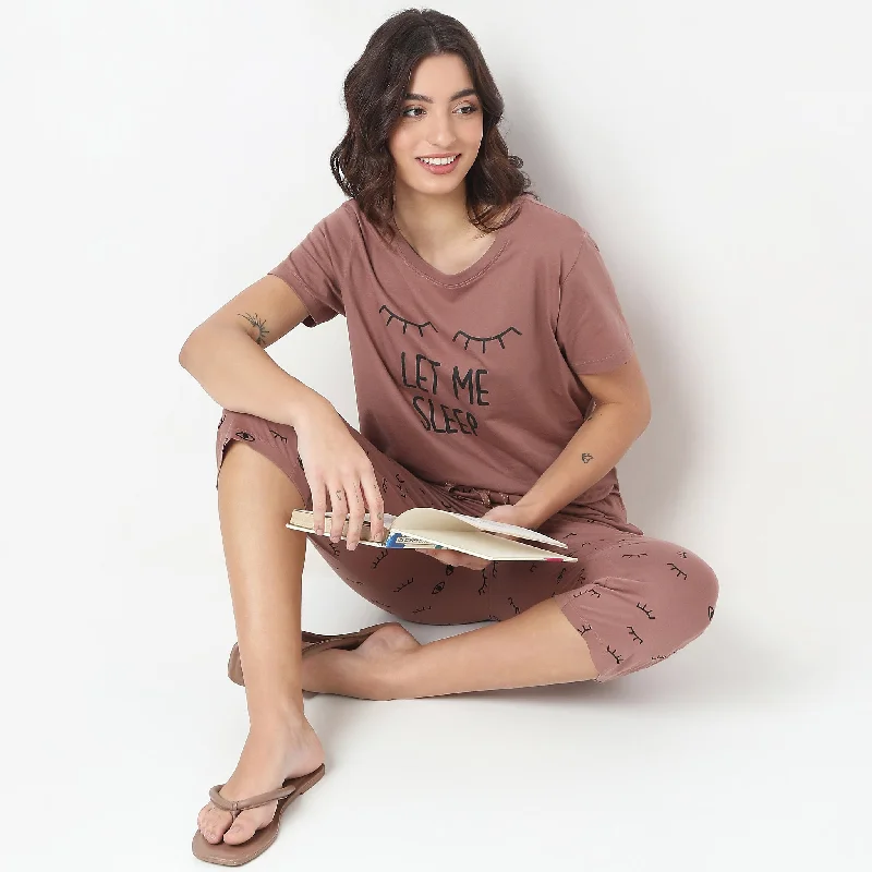 Discount Extravaganza Regular Fit Printed Lounge T-Shirt