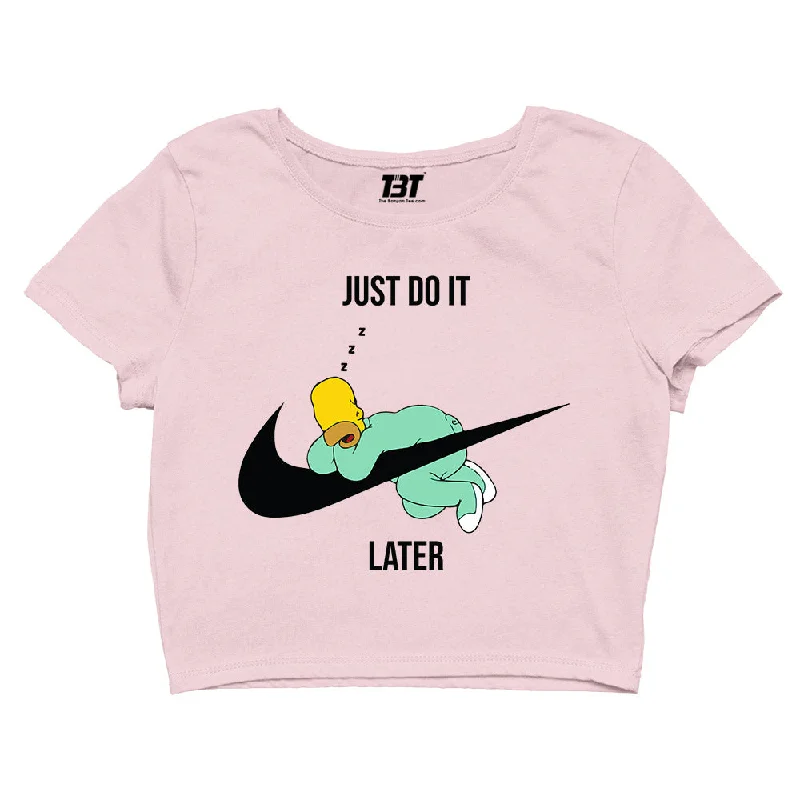 Best Deals The Simpsons Crop Top - Just Do It Later