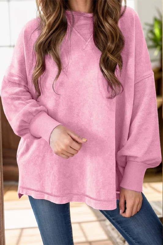 Lowest Rates Round Neck Dropped Shoulder Sweatshirt