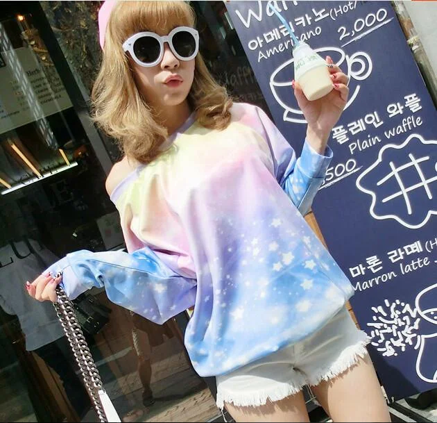 Quick Sale Harajuku Galaxy Fleece Pullover AD10165