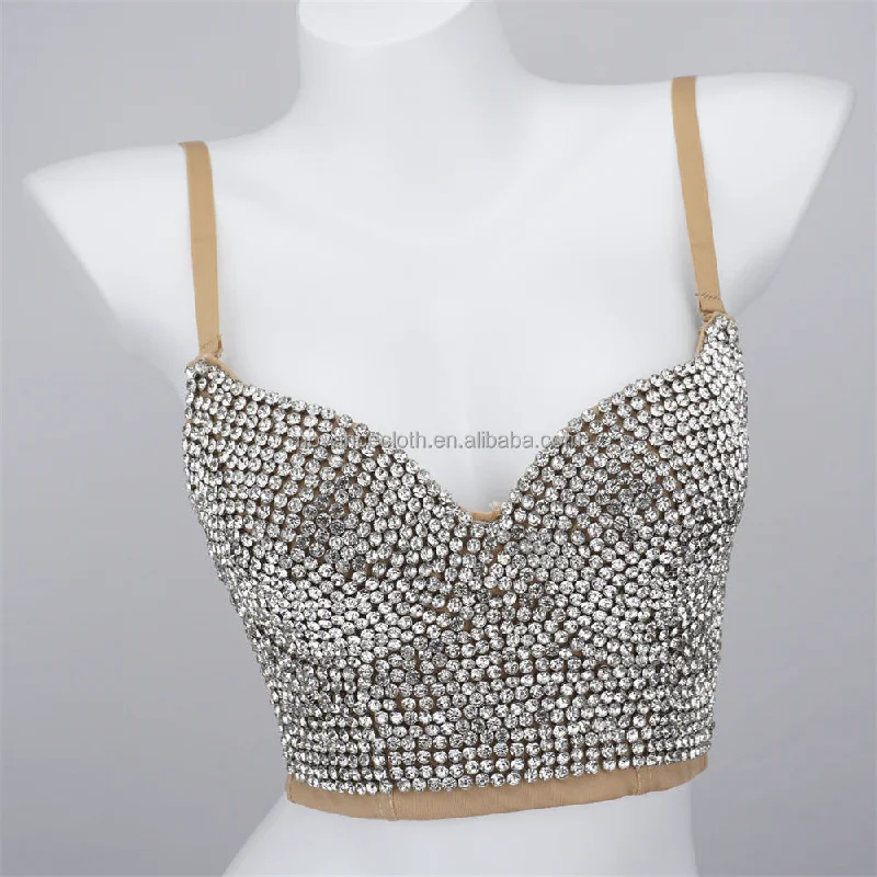 Stock Clearance Novance Top Selling Products 2022 Diamond Comfortable Bra Woman  Push Up Bralet Bra Diamond Studded Bra Ropa Interior Femenina
