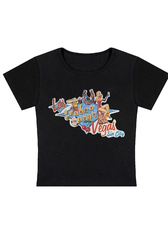 Lowest Prices Las Vegas Sin City Lady Luck Y2K Baby Tee