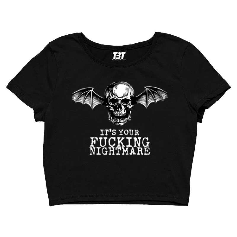 Deep Savings Avenged Sevenfold Crop Top - Nightmare