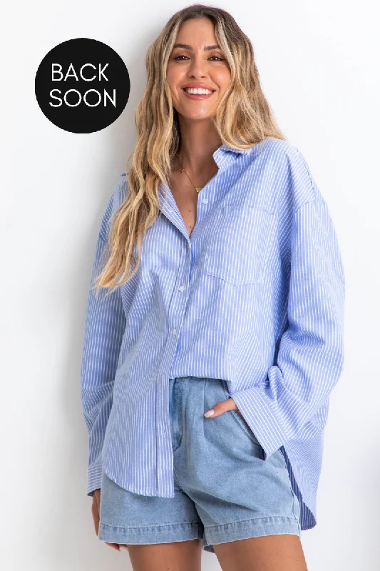 Special Offer Bentley Relaxed-Fit Shirt - Blue Stripe