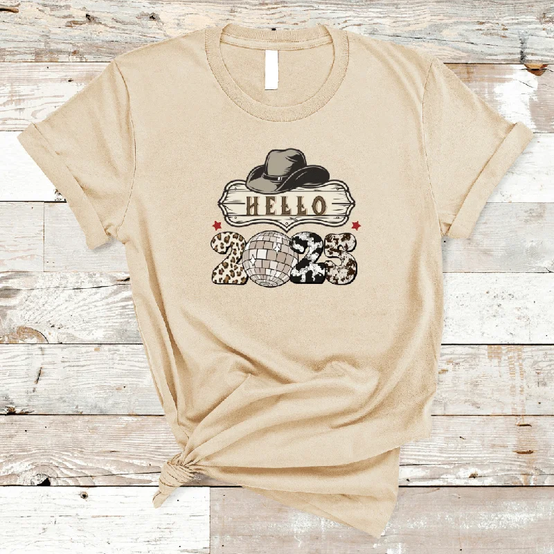 Super Deal Hello 2025 Western Graphic Tee