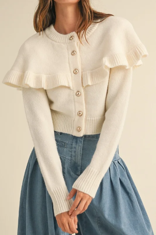 Weekend Specials to Relish Layla Ruffle Cape Cardigan