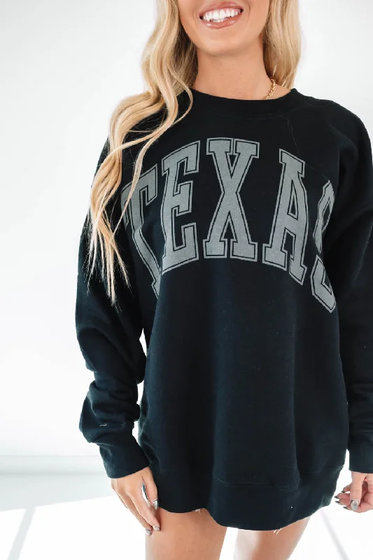 Take Advantage Varsity Texas Sweatshirt - Black