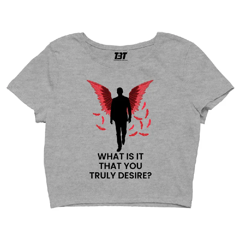 Bonus Offer Lucifer Crop Top - What Is It That You Truly Desire?