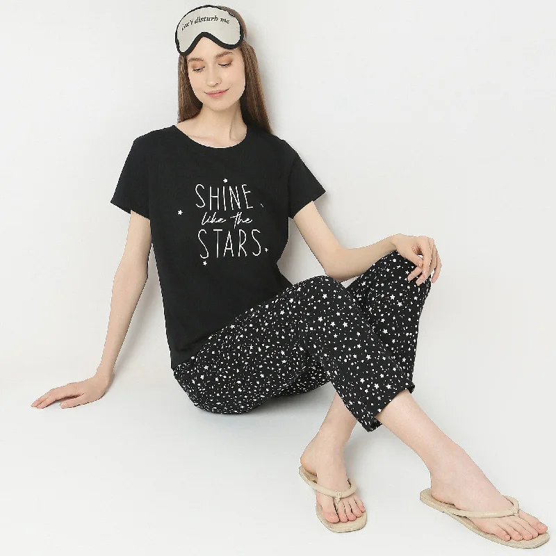 Bargain Prices Regular Fit Printed Lounge T-Shirt