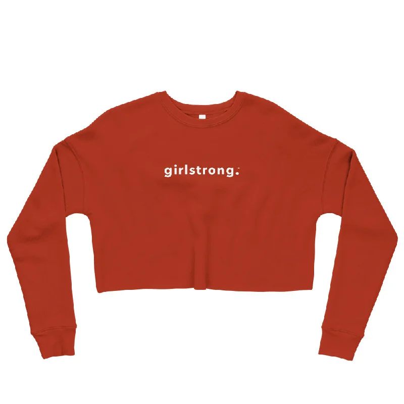 Shop and Save EVERYDAY FLEECE CROPPED SWEATSHIRT BRICK