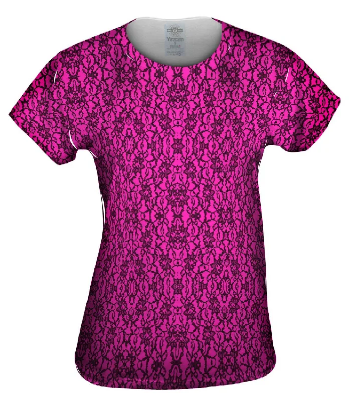 Exclusive Offer Lace Black Hotpink