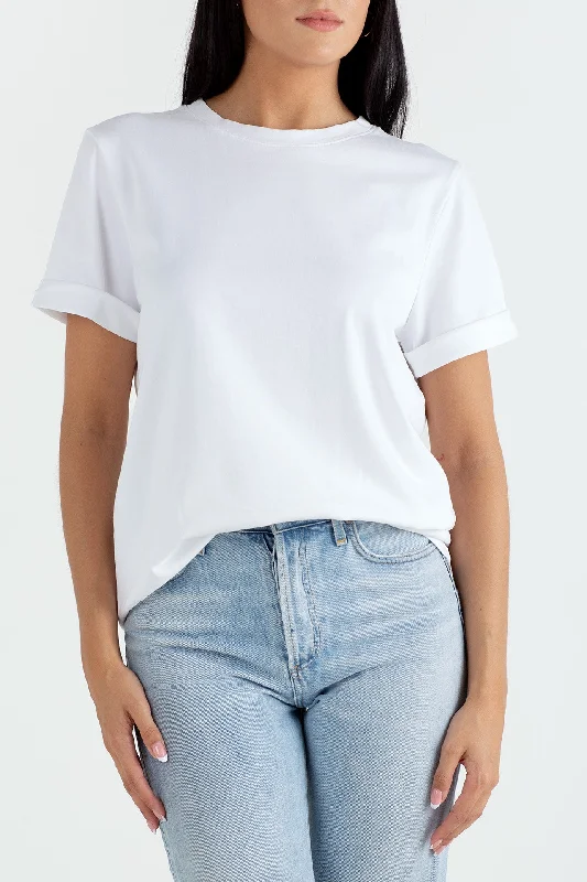 Weekend Bargains to Cherish "The Anna" - Boyfriend T-shirt (White)