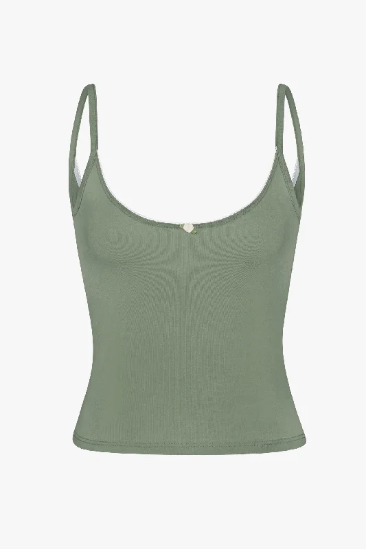 Deal Dash SCOOP BACK CAMI IN SAGE