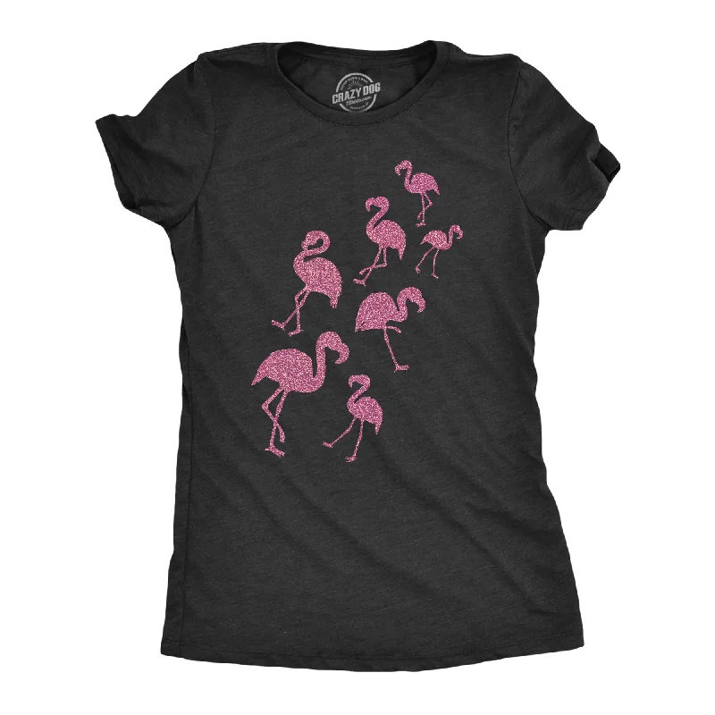 Half Price Glitter Flamingos Women's T Shirt