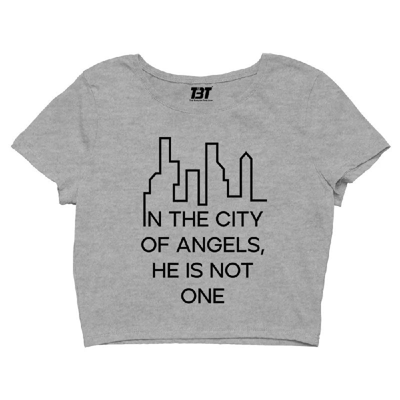 Amazing Value Lucifer Crop Top - In The City Of Angels He Is Not One