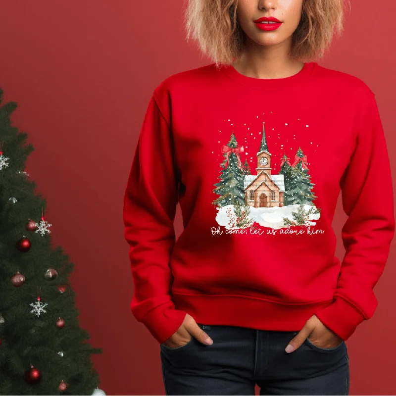 Shop Now Come Let Us Adore Him Sweatshirt